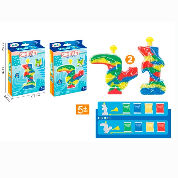 Набір для творчості 8937 колба з піском, декор, пісок 4 кольори, інструменти,2 види,кор.,13-18-2,5см