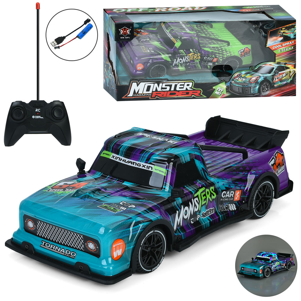 Машина 000-039 радіокер.,акум.,1:16,небит.корпус,гум.колеса,2 кольори,USB,світло,кор.,36,5-16-17,5см