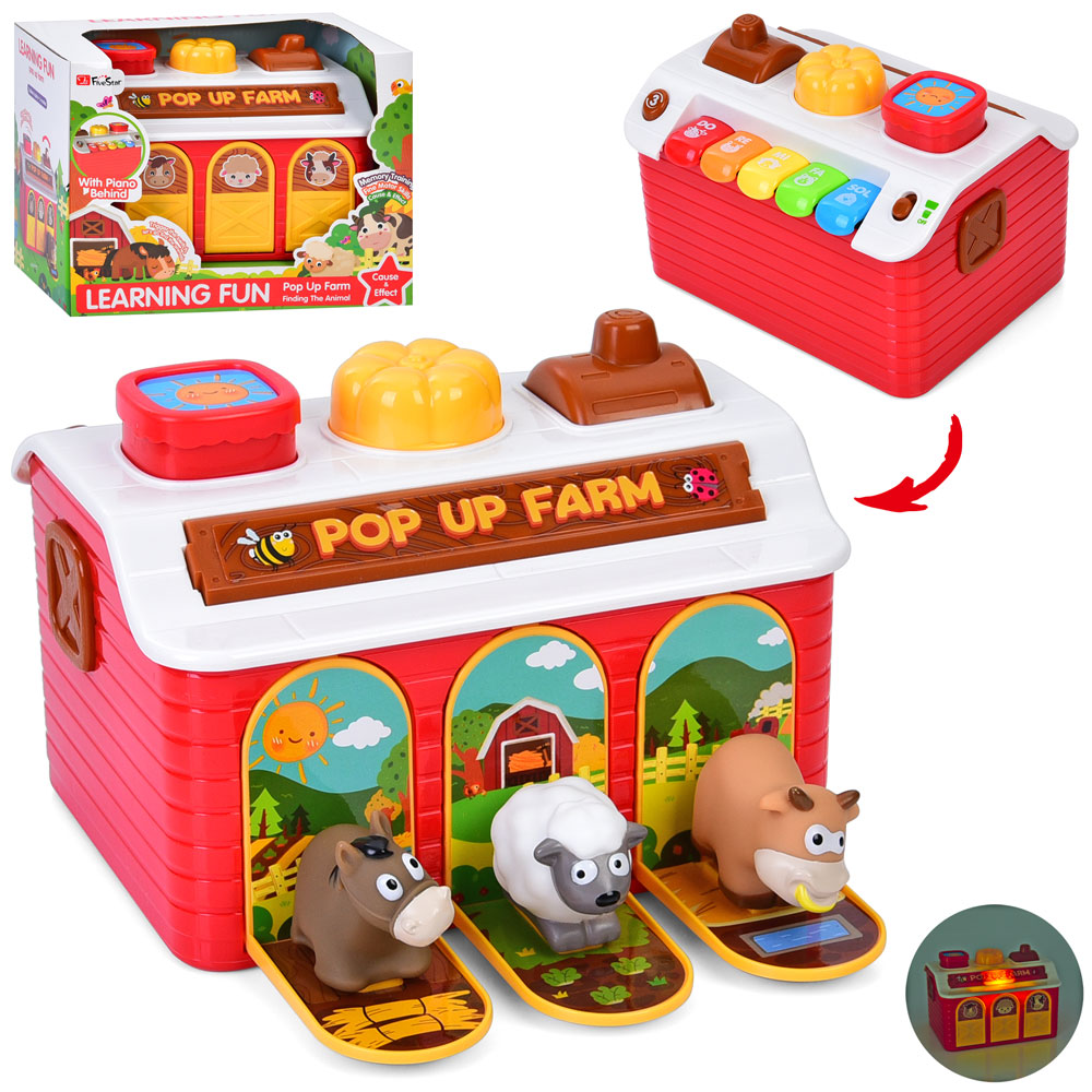 Гра 35166 Pop up,ферма/домаш.тварини,піаніно-3реж.,звуки тварин,муз.,світло,бат. кор.,25,5-19-17,5см