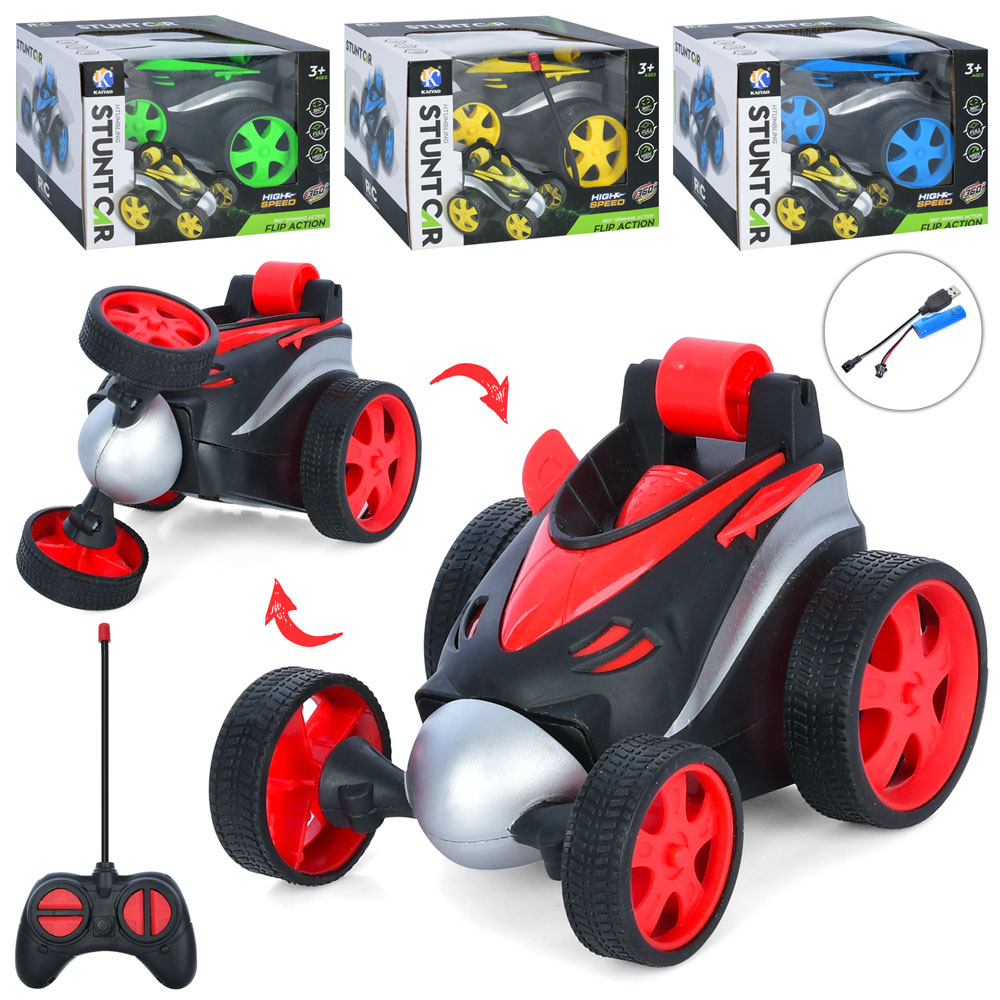 Машинка KY95 радіокер., акум., USB, трюкова, 4 кольори, світло, кор., 16-12-11, 5 см.