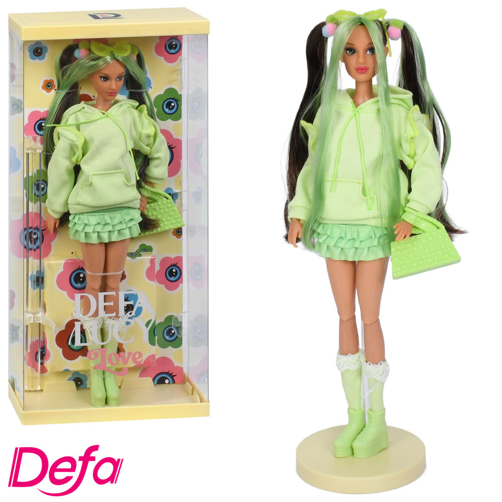Лялька DEFA DLL2 шарнірна, сумка, підставка, кор.(пластик+слюда), 16-33-6,5 см.
