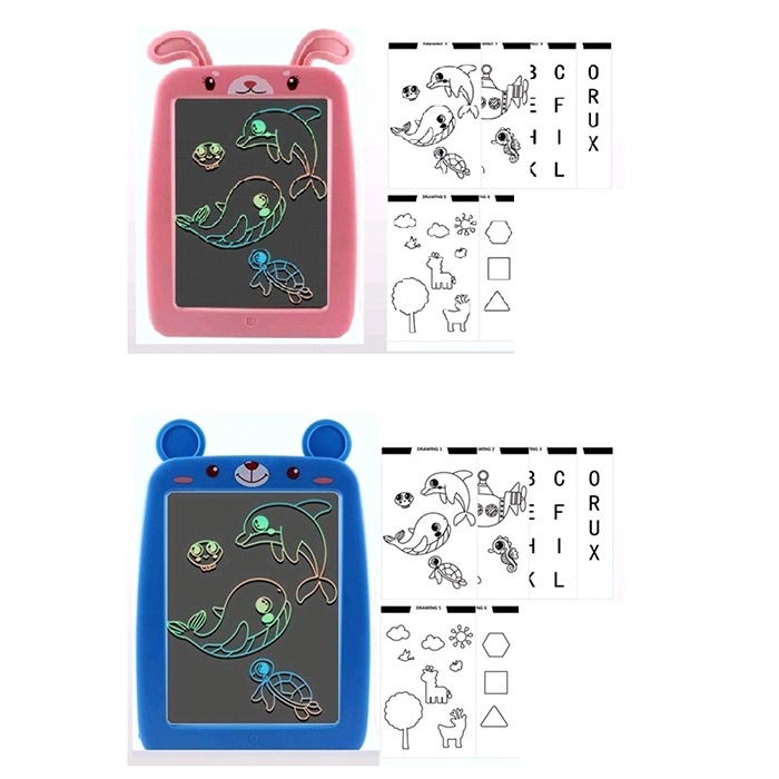 LCD планшет K7100-K7100-A 10 дюймов,для малювання,кольоровий,трафарет,2 види,бат.,кор.,31,5-22,5-2см