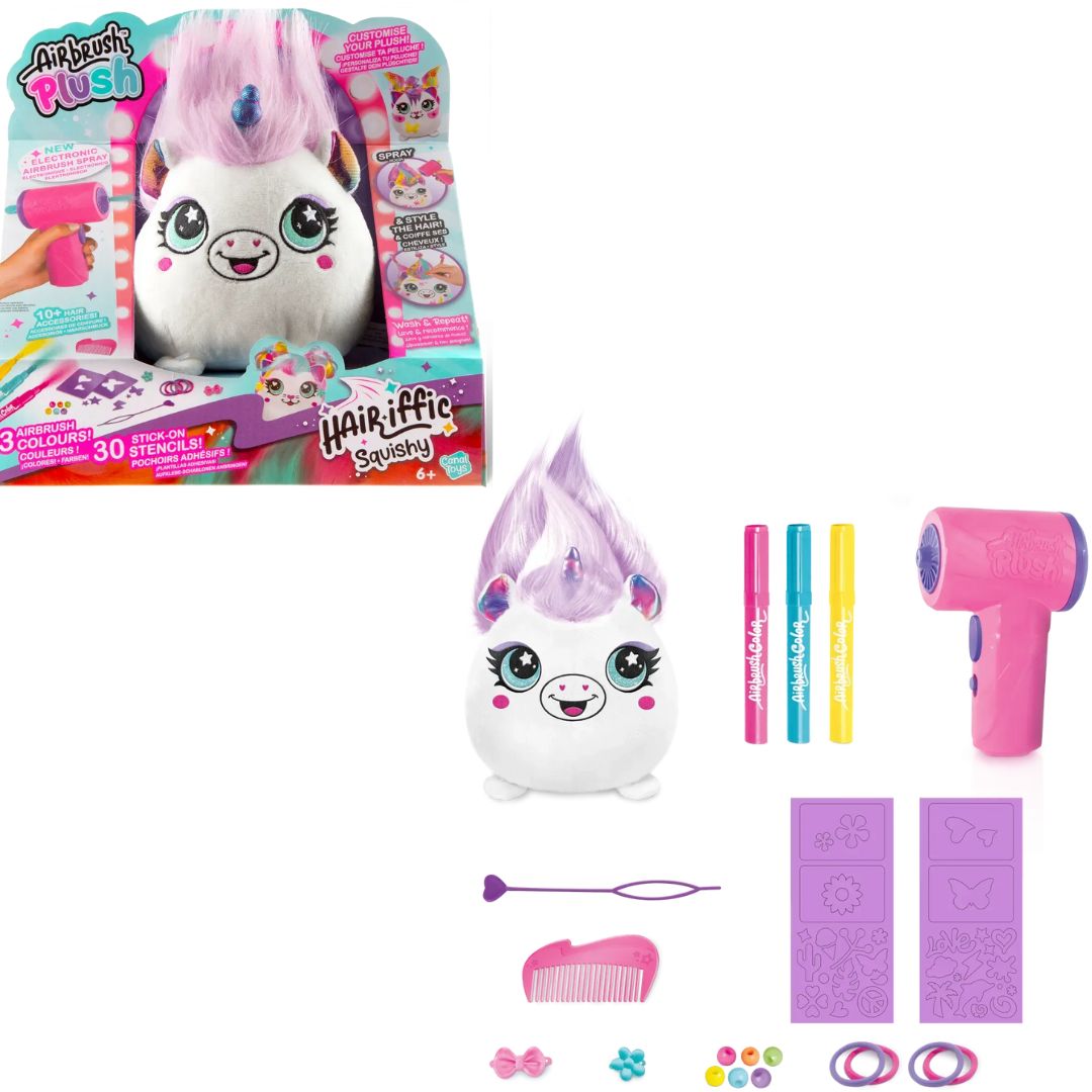 Набір DIY AIRBRUSH PLUSH - Hair'iffic "Зроби зачіску - Принцеса" з іграшковим аерографом