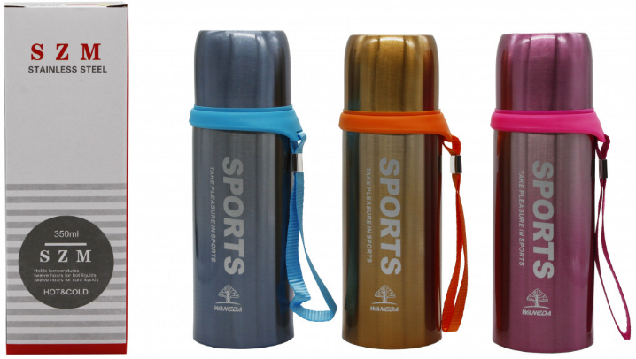 Термос №8329 з надп. SPORTS блискучий 350мл у кор. (60) 