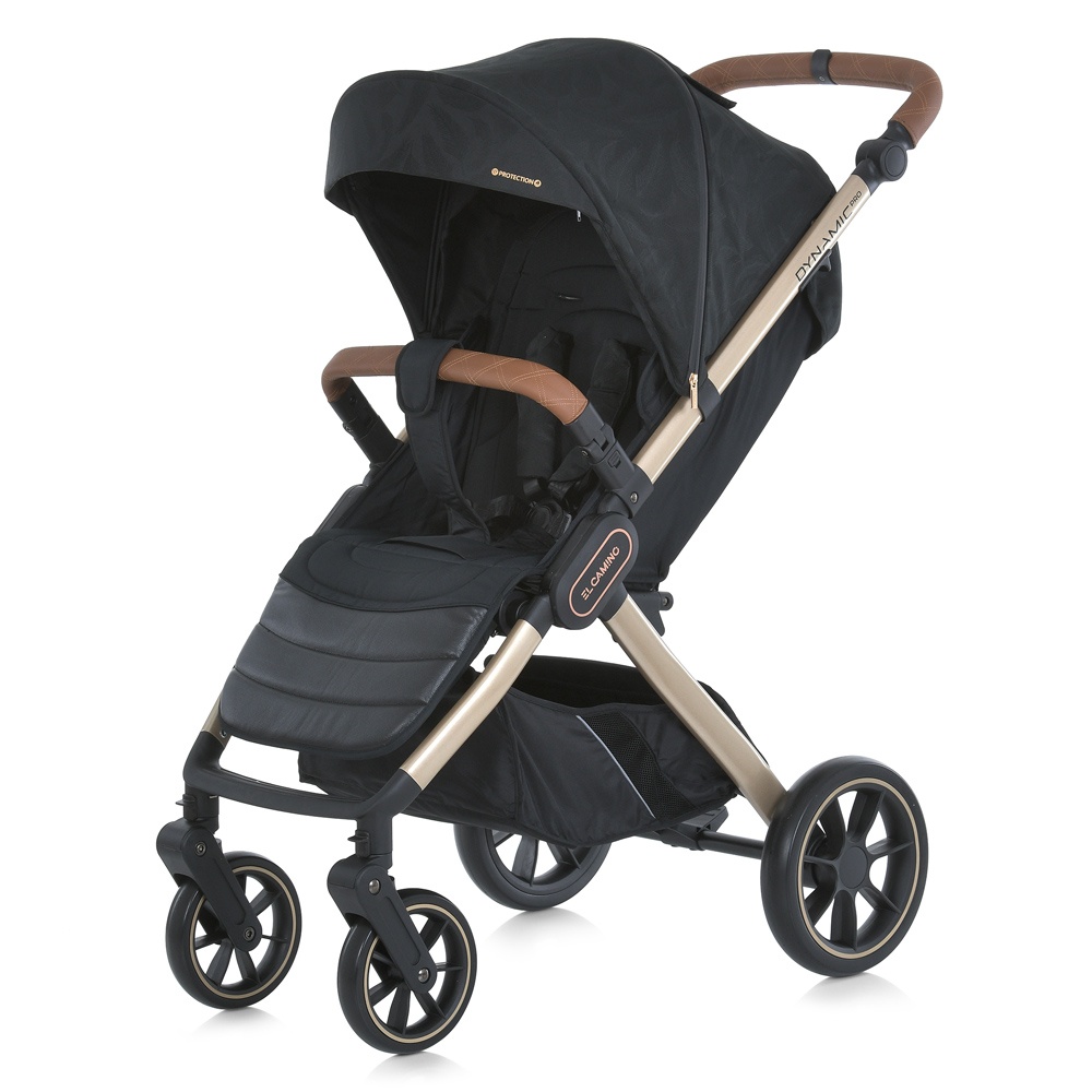 Візок дитячий ME 1053G-2 DYNAMIC PRO Special Black до 22кг,прогул.,регул.ручка,3пол.спинки,зол.рама.