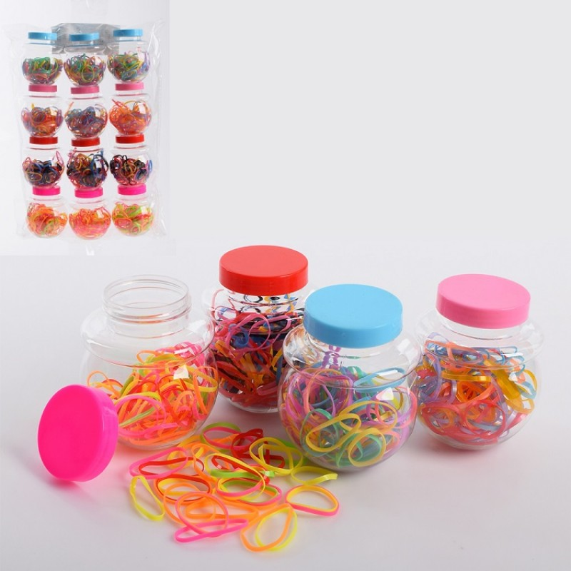 Набір для плетіння браслетів 103-XYG резиночки, колба, 12 шт. (4 кольори) кул., 20-27-6,5 см.