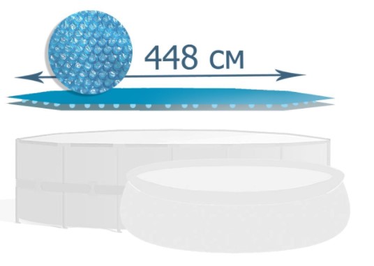 Тент 28013 теплозберігаючий, 448 см., для звичайних та круглих каркасних басейнів діаметром 457см.