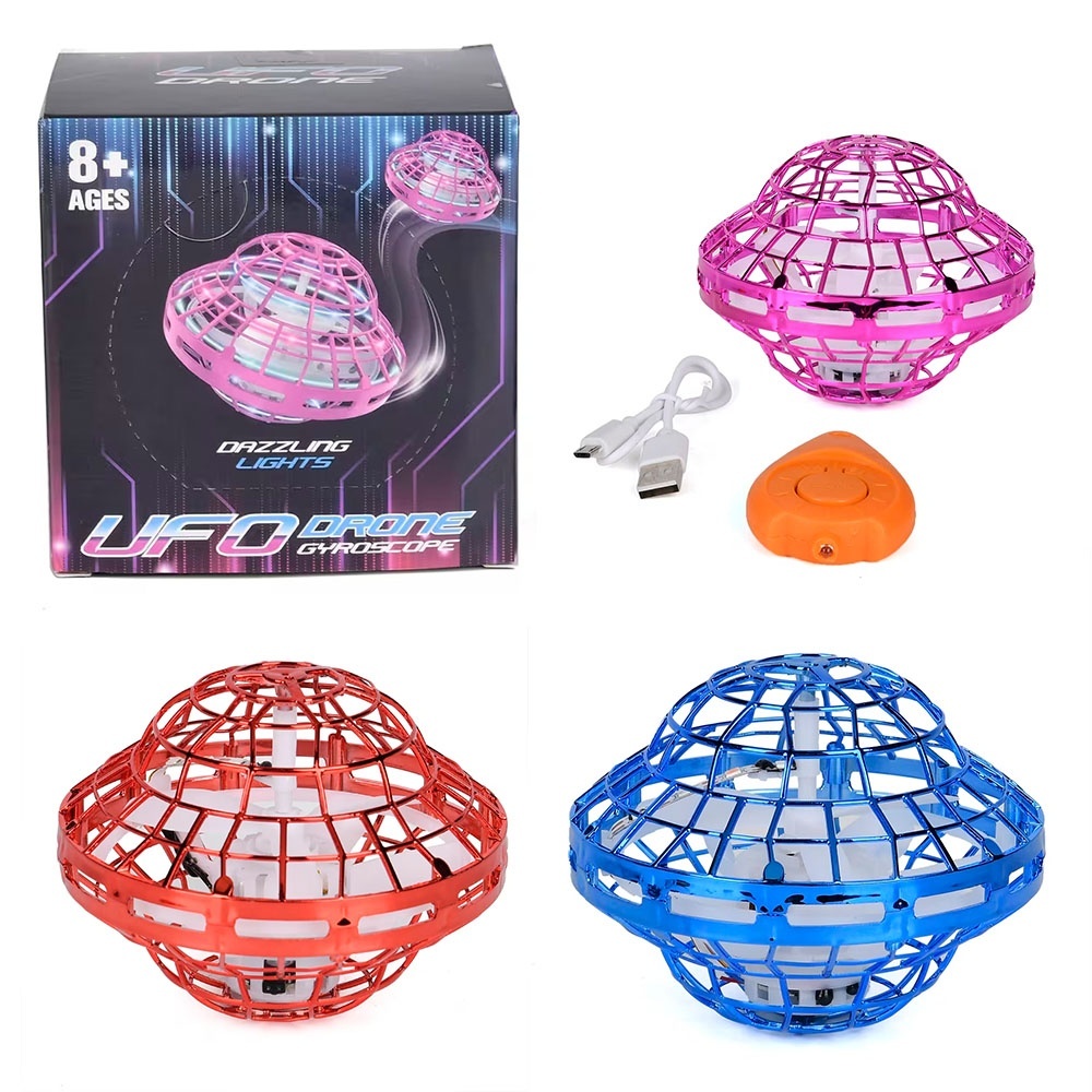 Гра M2 літаюча тарілка, НЛО, UFO, пульт,реагує на руку,акум.,USB,3 кольори,світло,кор.,10,5-8-10,5см