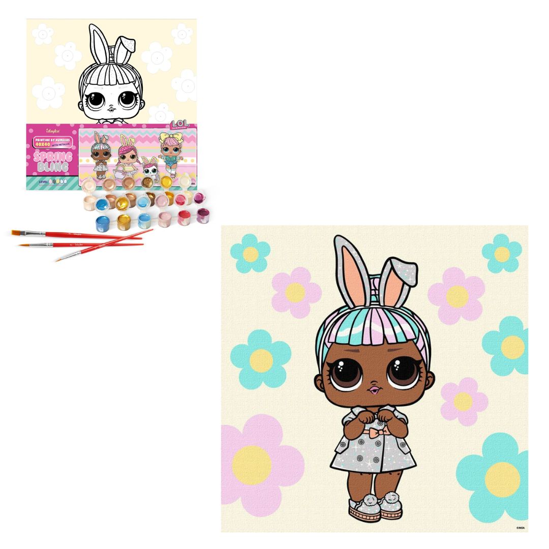 Картина за номерами для дітей "L.O.L. Surprise! Spring Bling Carats" 40х40см