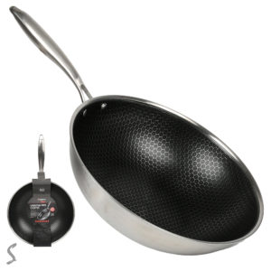 Пательня WOK з антипригарним покриттям "Соти" d30*8.8см інд. дно 10385-30