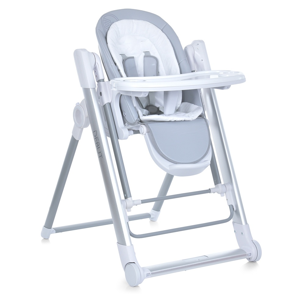 Стільчик-гойдалка ME 1102 DEBUT Gentle Gray радіокер.,ел.прив.,для годув.,5точ.рем.,тайм.,муз.,сірий