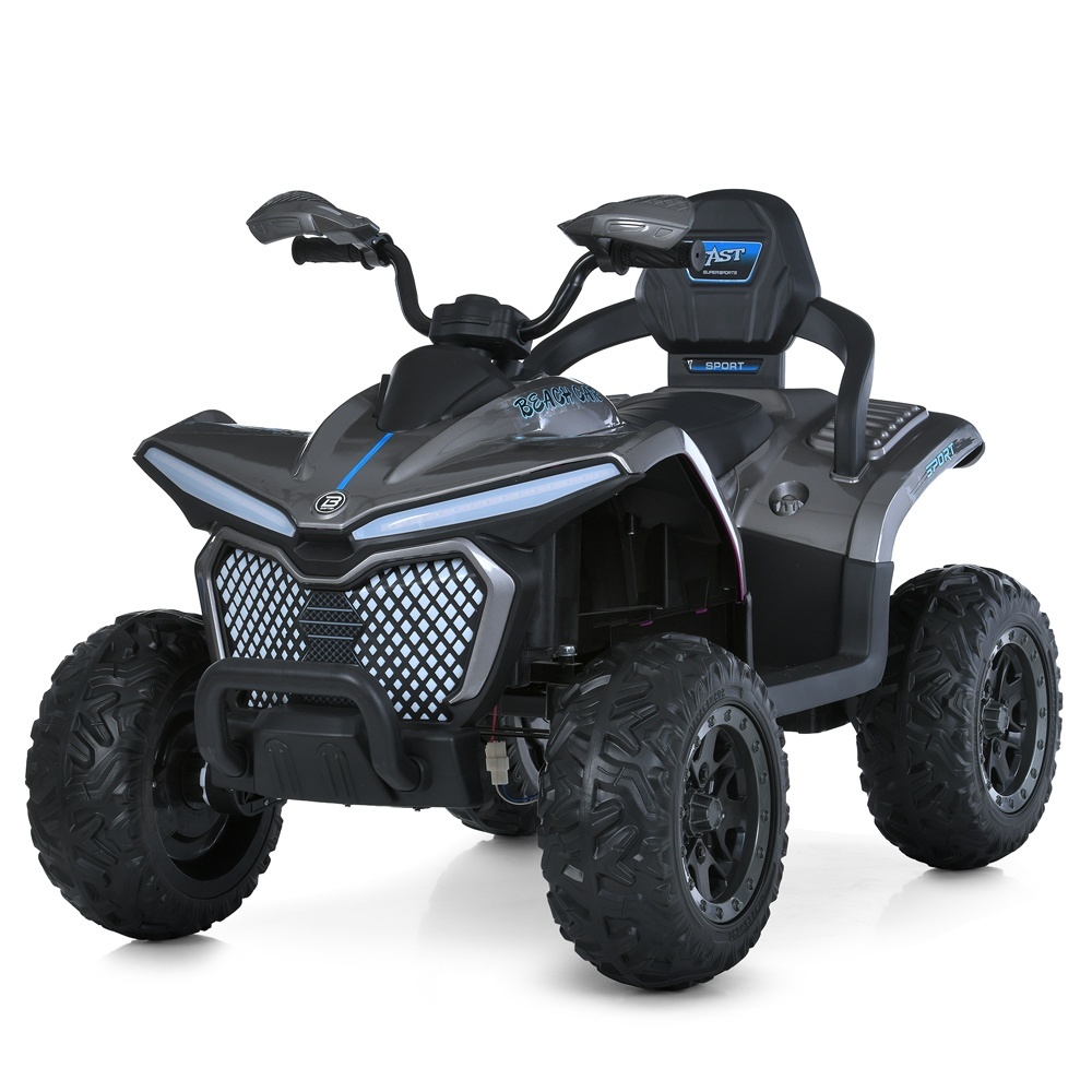 Квадроцикл M 6222EBLRS-11 2,4G радіок.,1*12V10AH,4*35W,MP3,USB,TF,BT, EVA, шкіра, муз.,світло, сірий