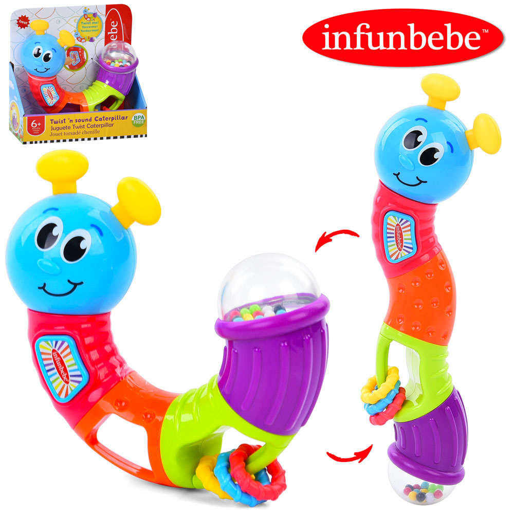 Гра PLT5432 гусениця, брязкальце, рух. деталі, тріскачка, прорізувач, пискавка, кор., 18-17,5-16 см.