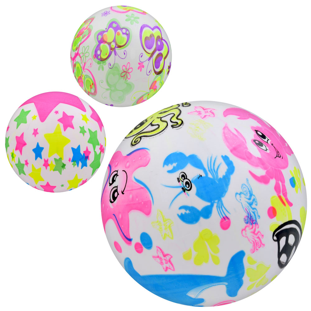 М'яч дитячий MS 3962 9 дюймів, ПВХ, 48-52 г, 3 види, 10 шт. в кул.