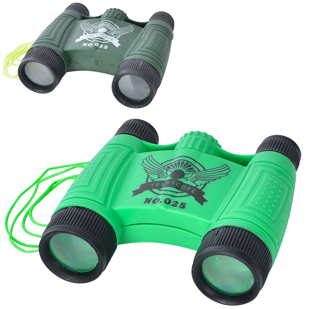 Бінокль 025 на шнурку, 2 кольори, кул., 13-12-3 см.
