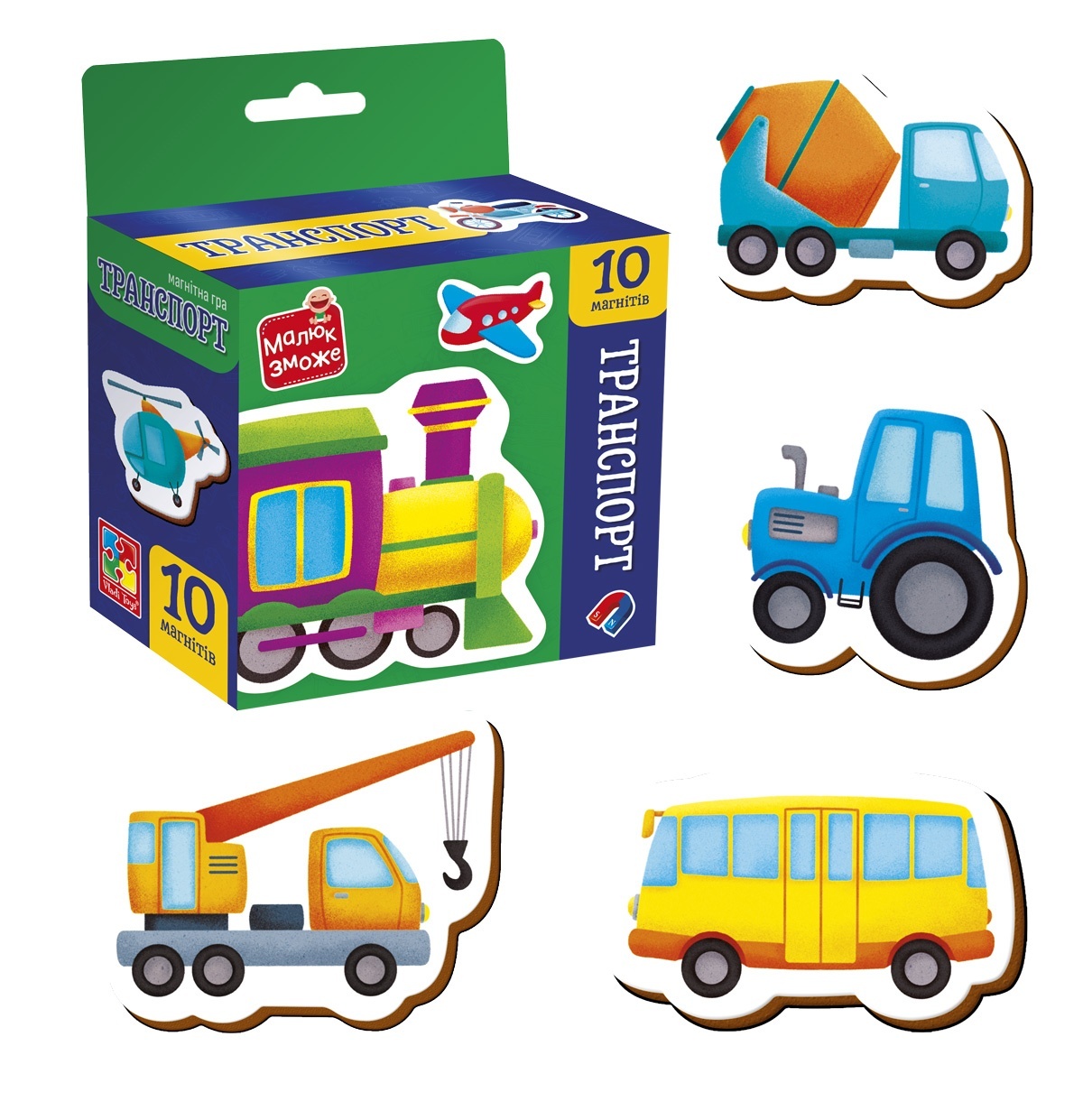 Гра розвиваюча Vladi Toys набір магнітів. "Транспорт" VT3106-35