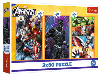 48835 Trefl Пазли "3x80" The Avengers Дні наповнені діями