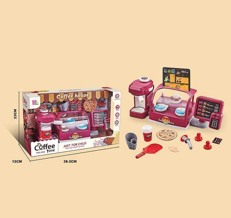 Фотография 1 товарной позиции интернет-магазина детских игрушек www.smarttoys.com.ua Магазин YQL 32 A (32/2) кавова машина, касовий апарат, піца, пончики, посуд, в коробці