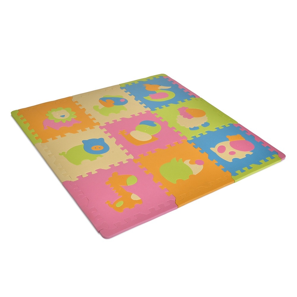 Килимок Мозаїка MR 1288 EVA, 9дет, пазли, тварини, 31-31-1,4см, в плівці