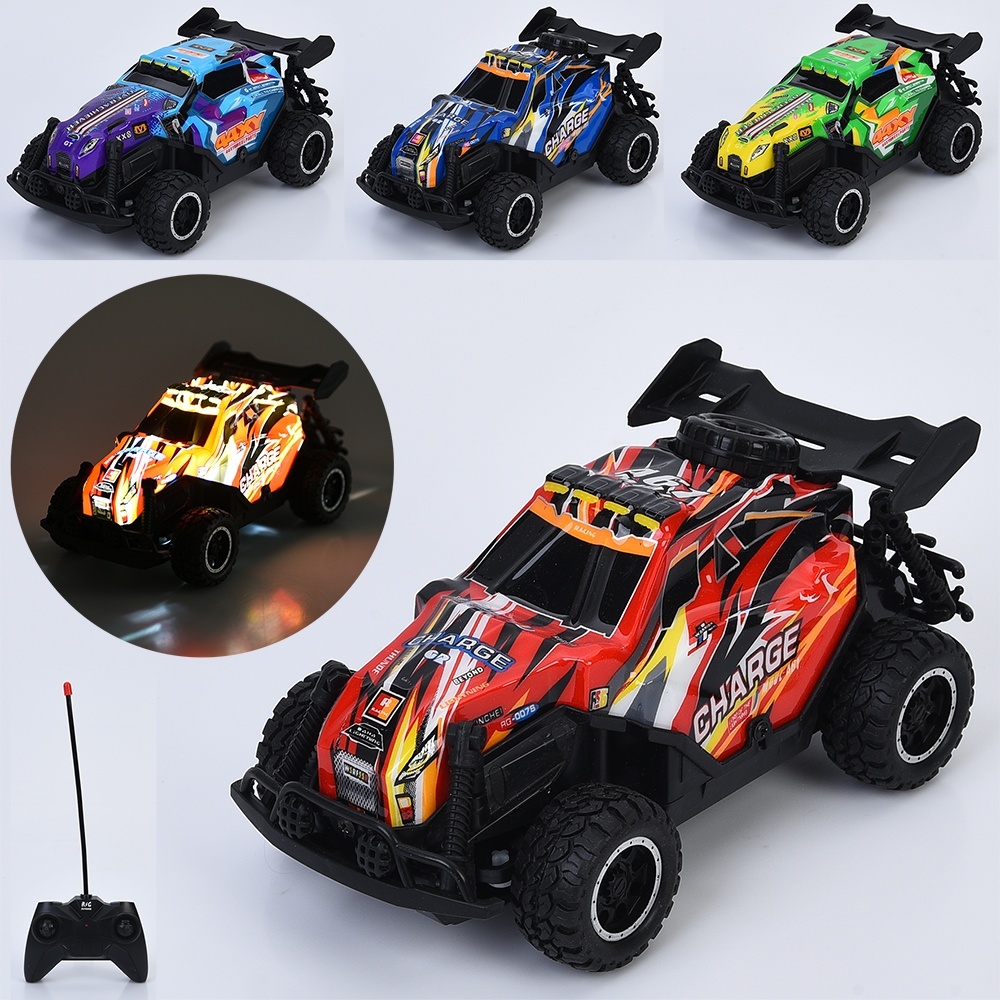 Машина 666-148-149P радіокер., 17см, 1:24, світло, корпус не б'ється, гум. колеса, 2 види, бат.,кор.