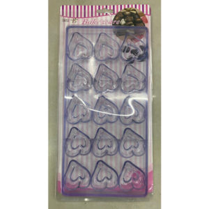 Форма для шоколаду акрил "Heart" 15шт/л 16.5*33см R92351