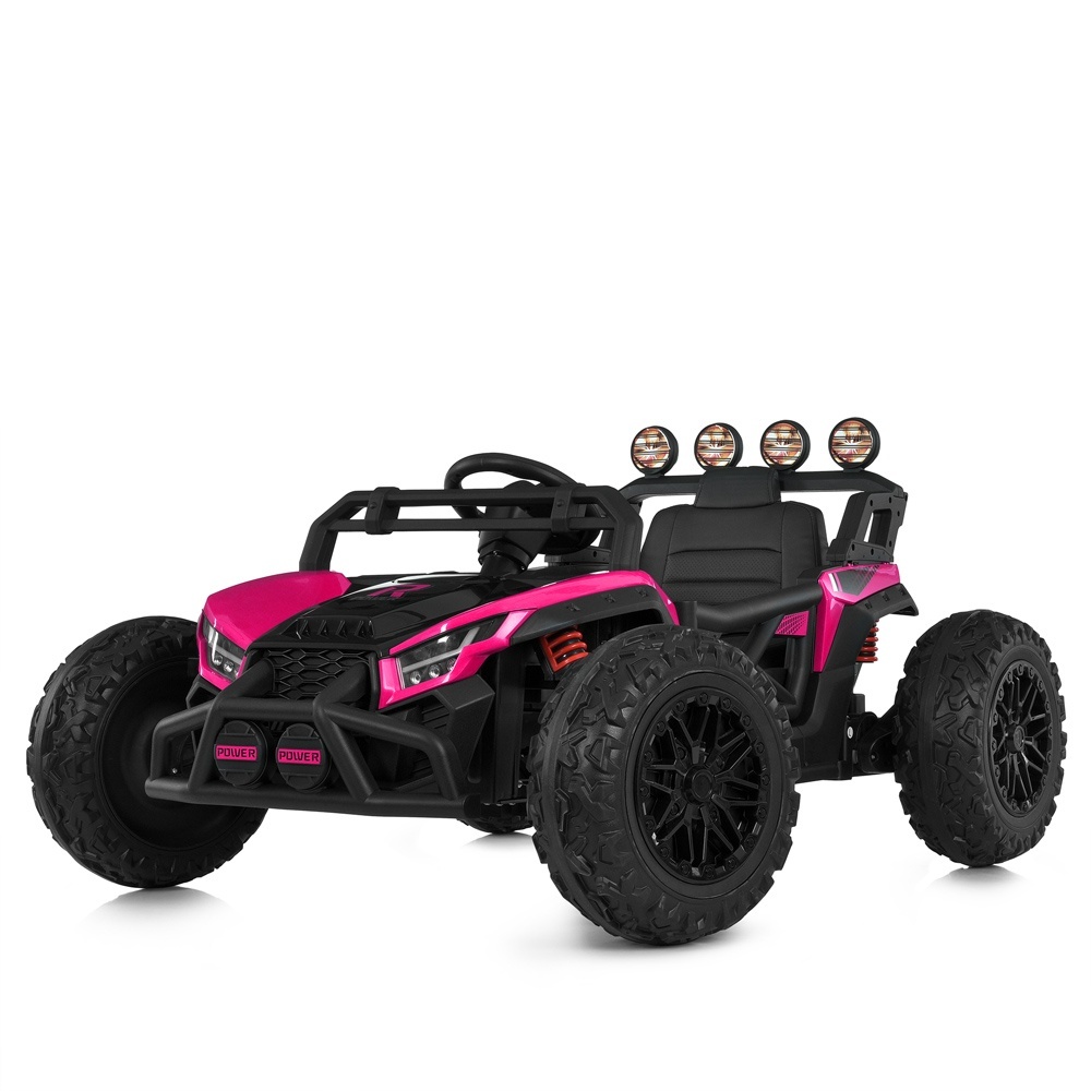 Баггі M 6073EBLR-8 2,4G радіокер., 2*12V7AH, 4*35W, USB, BLUETOOTH, EVA, муз., світло, шкіра,рожевий