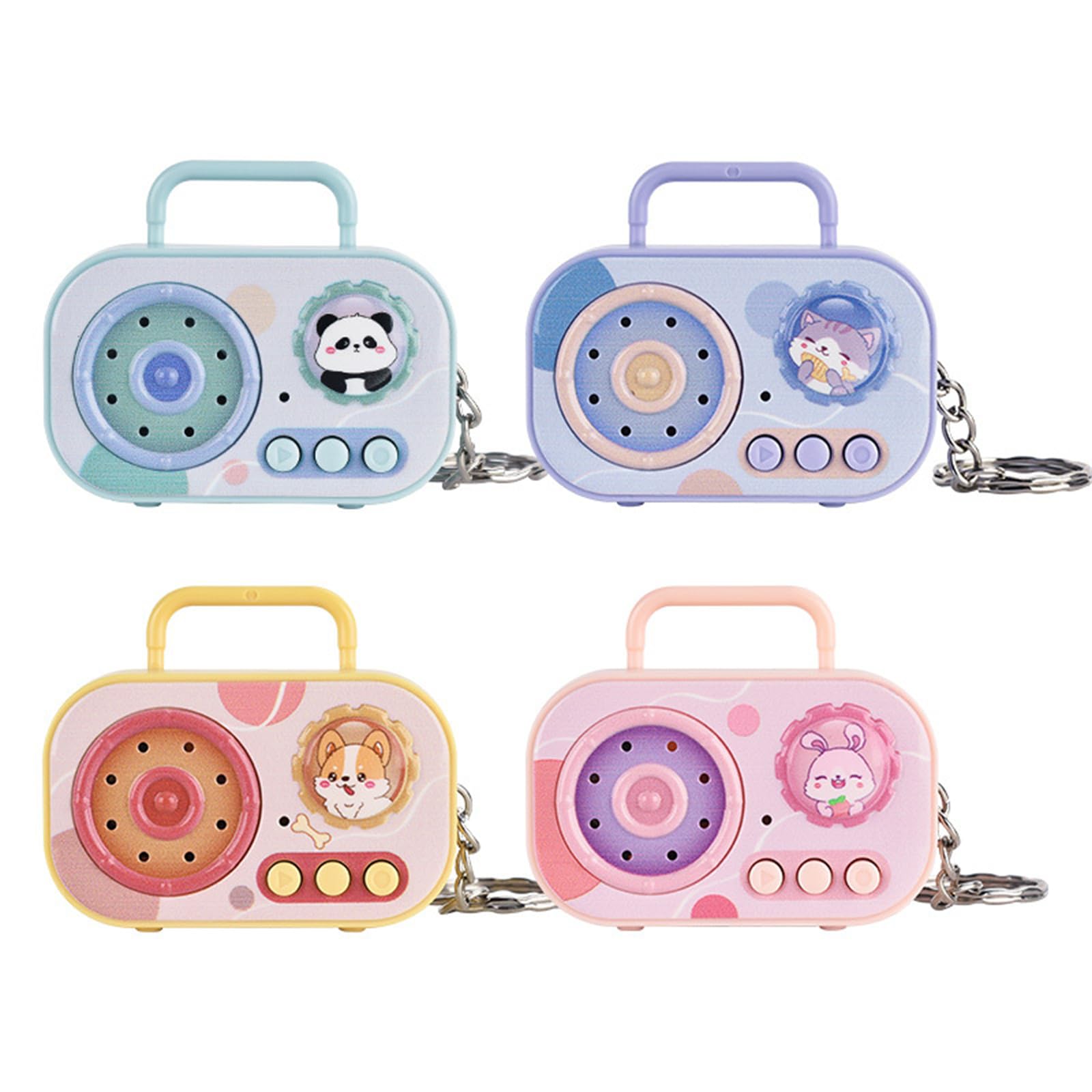 Брелок FG250526051A 2 в 1, міні іграшка, дзвіночок, 4 види, муз., світло, бат.(таб.),кул.,6-4-2,5см