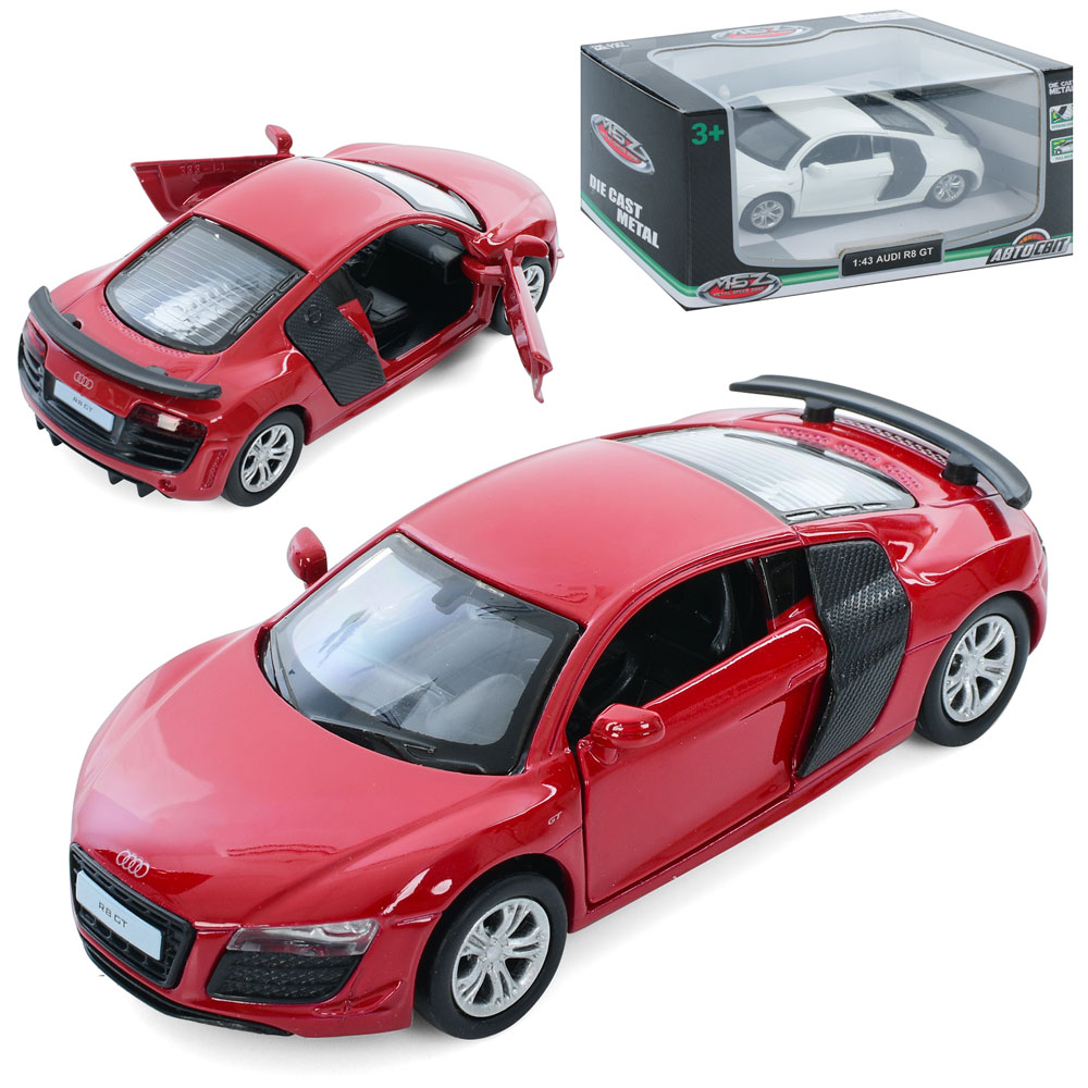 Машина AS-3058 АвтоСвіт,1:43,Audi R8 GT,мет.,інерц.,відчин.двері,гум.колеса,2кольори,кор.,14,5-7-6,5