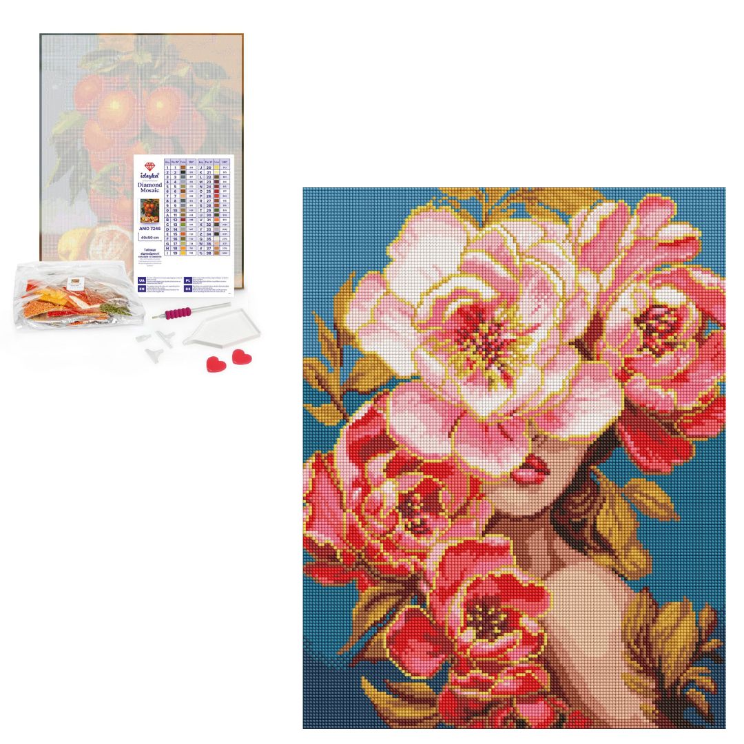 Набір з алмазною мозаїкою "Квітуча грація" 40х50см