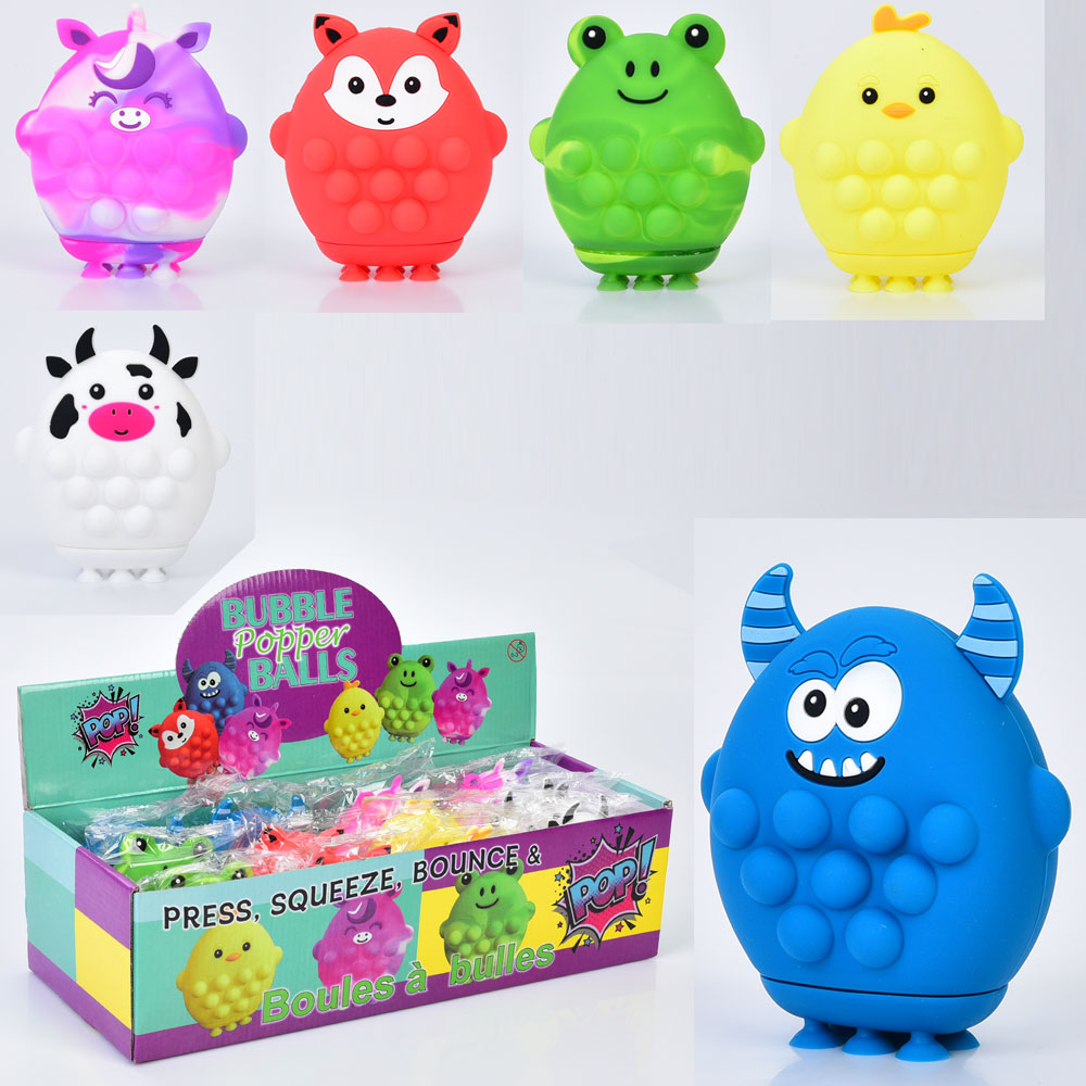 Фігурка FG240428062Q монстр, на присосках, Pop it, кул., 12 шт. (6 видів) в диспл., 39-16,5-11 см.