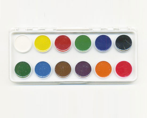 Фарба акварельна MINI 12 кол.пласт. кор. "ЛЮКС КОЛОР"