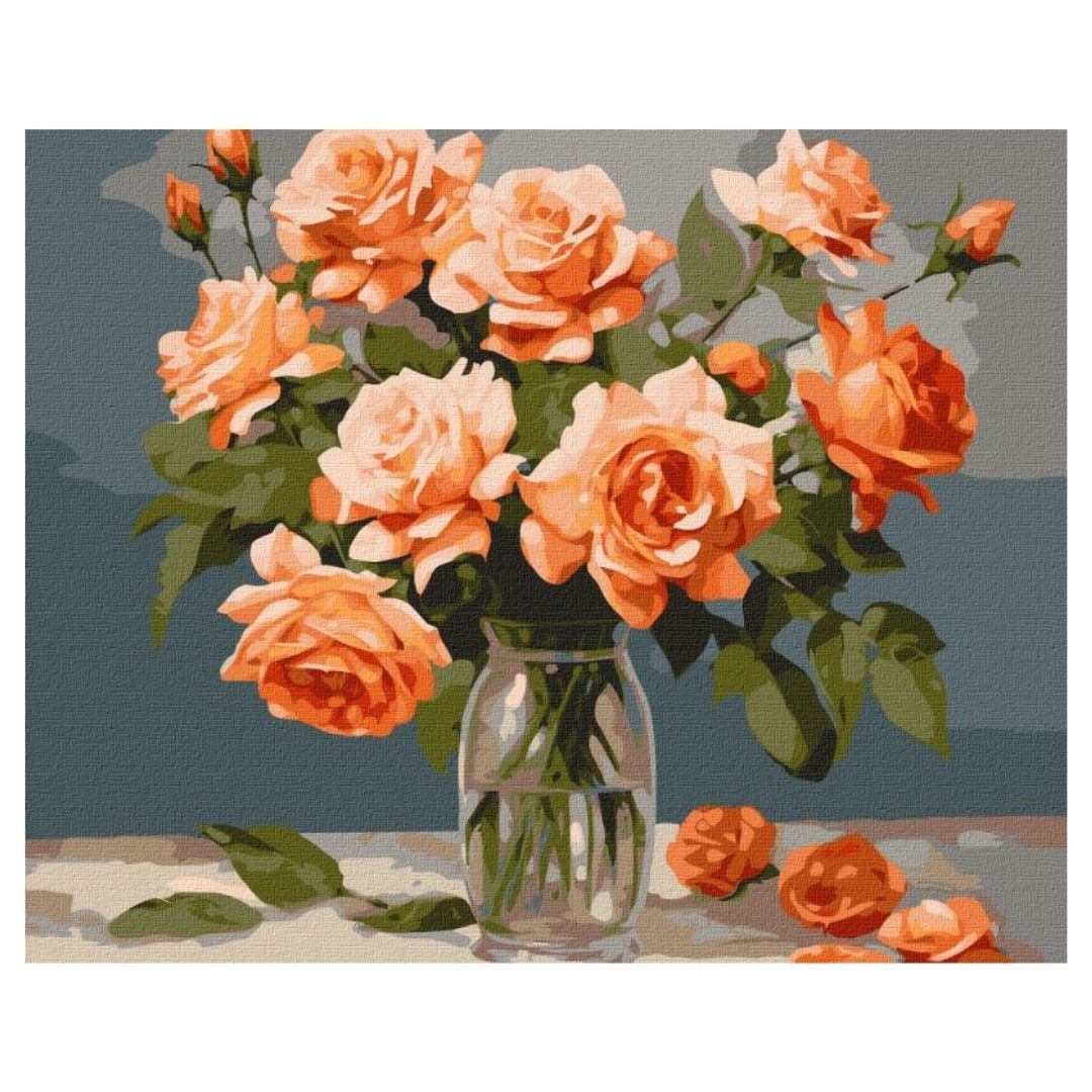 Набір для розпису по номерах. "Витончений букет" 40х50см