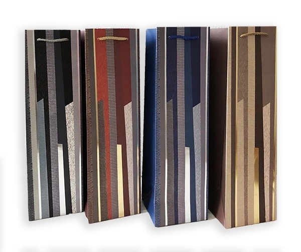 Пакет для пляшки"Lux, мікс" 11*38*11см