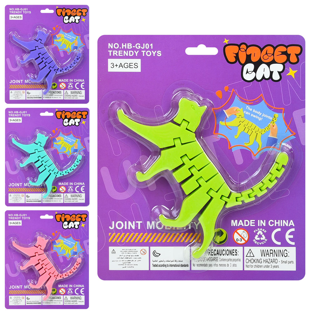 Гра HB-GJ01 антистрес, кіт, 4 кольори, лист, 17,5-20,5-1,5 см.