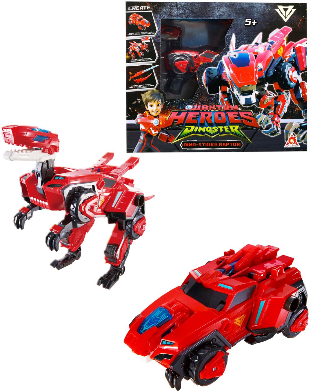 Динозавр-трансформер DINOSTER - МЕГА ДИНО-СТРАЙК РАПТОР