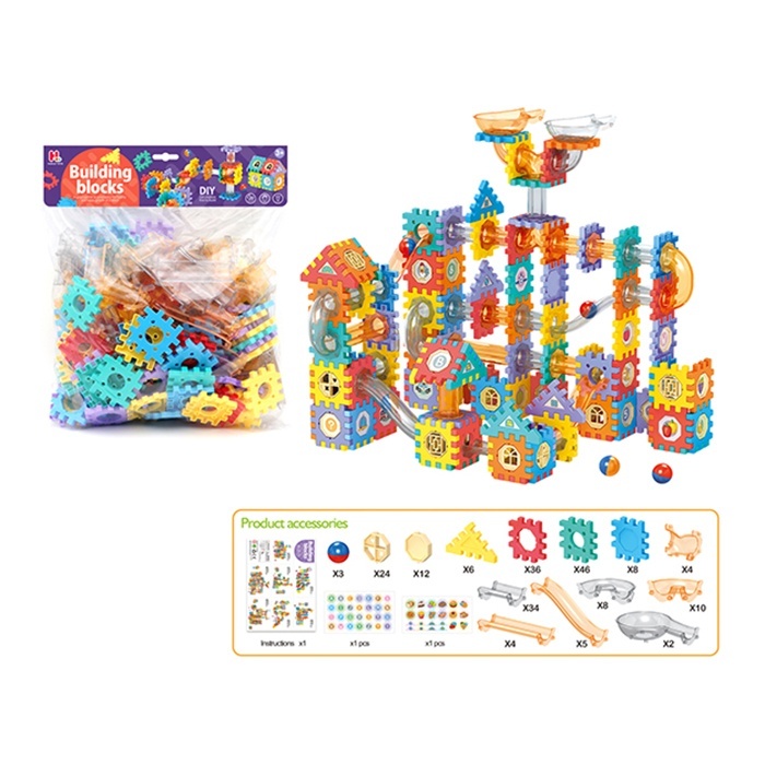 Конструктор HL-26 деталі-пазли, трубчатий/лабіринт, кульки, 202дет., кул., 30-37-10 см.