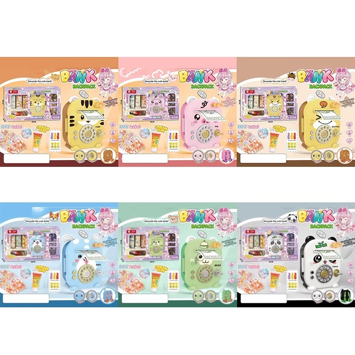 Набір для творчості TZ-61H-I-J-K-L-M сейф,скарбн.,ключ,наліпки,монети,6 видів,муз.,світло,кор.,48-27