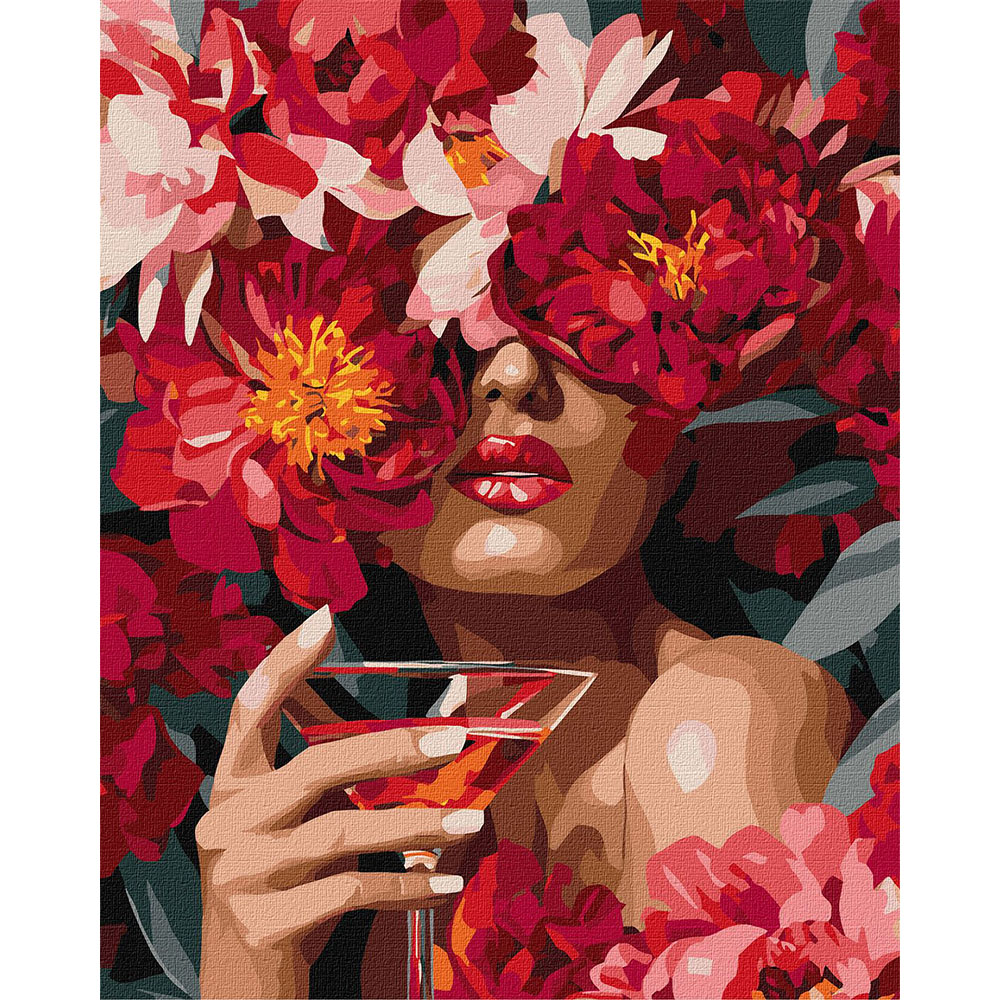 Набір для розпису по номерах "Квіткова Спокуса" 40х50см