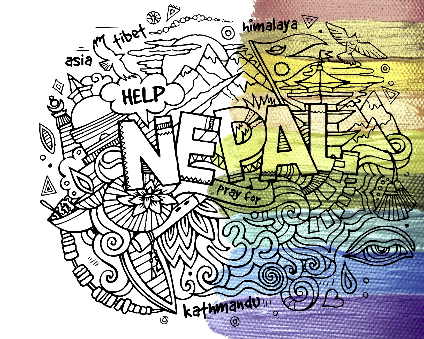 Набір для розпису - антистрес  "Непал" ТМ "RIVIERA BLANCA", шт RB-0567