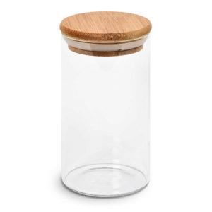 Банка з бамбуковою кришкою 350мл 6.5*12см R92818/R10902-12