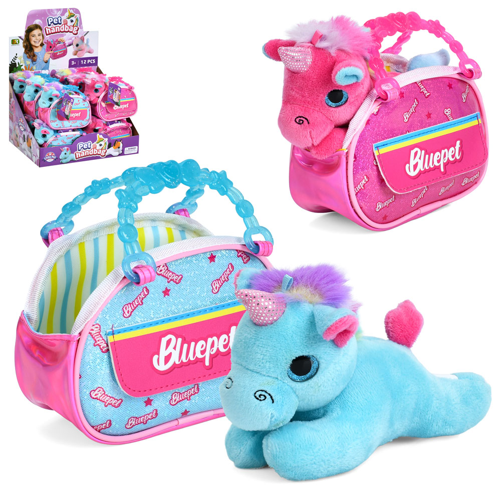 Тварина DR5149 єдиноріг, м'яка іграшка, сумка, 2 види, 12шт. в диспл., 32-23-24,5 см.