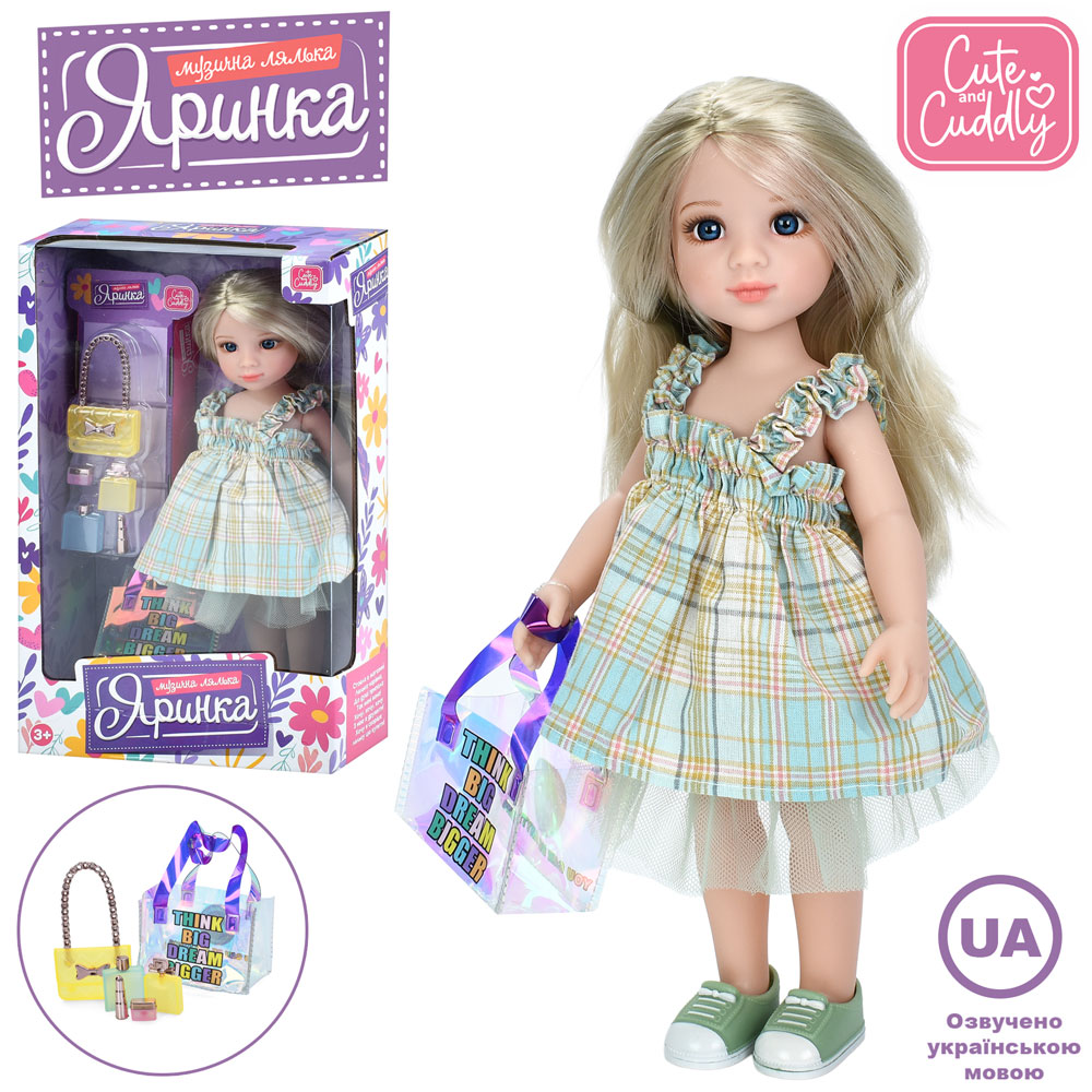 Лялька M 6073 I UA Яринка, 5 пісень, сумка, аксесуари, муз. (укр.), бат. (табл.), кор., 20-33-8,5 см