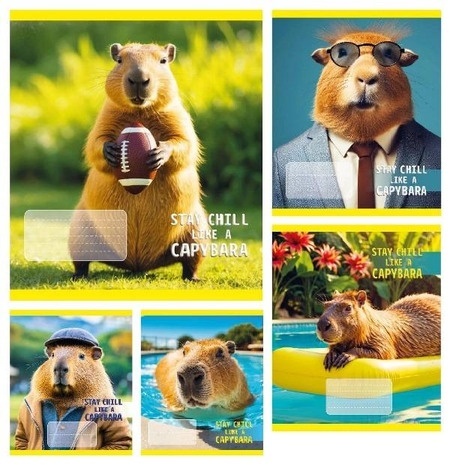 Зошит 24 арк.клітинка Тверда ТА51307 CAPYBARA, 20/320