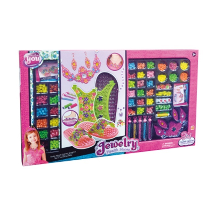 Набір для творчості 8873 прикрась взуття, шльопанці, намистини, нитки, кор., 67,5-40,5-3,5 см.