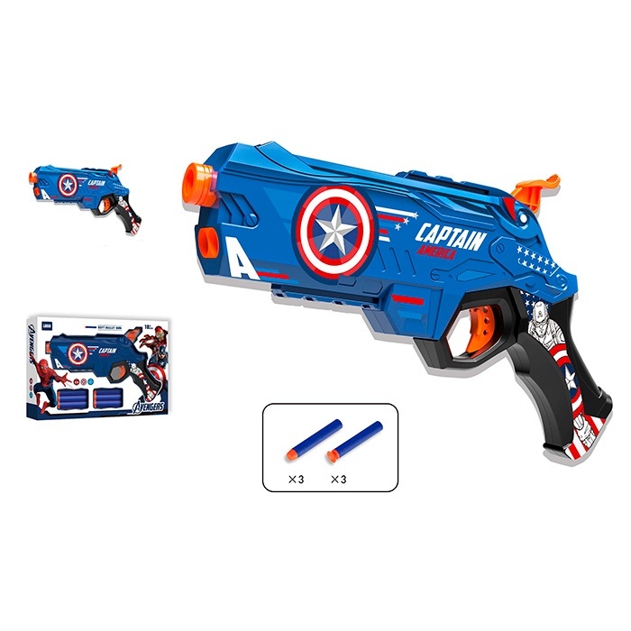 Пістолет 1115 м'які кулі 6 шт.(присоски 3 шт.), кор., 34-23,5-5,5 см.