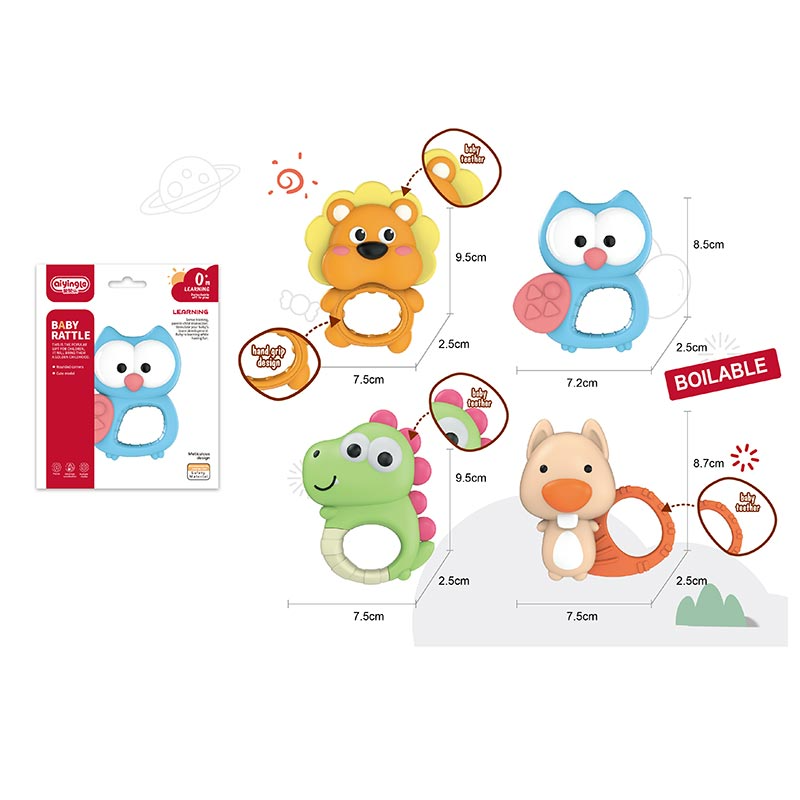 Брязкальце у ручку арт. 668-226 (720шт/3) 4 види мікс, пакет 9,2*3*8,7см