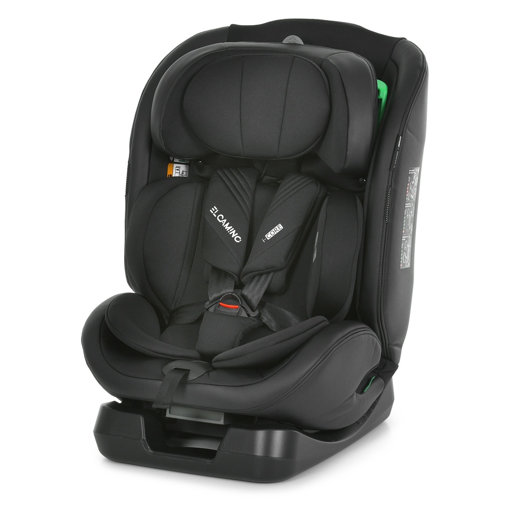Автокрісло El Camino i-CORE ME 1206 Black дитяче,i-SIZE R129,зріст дитини 40-150см,5 положень,чорний