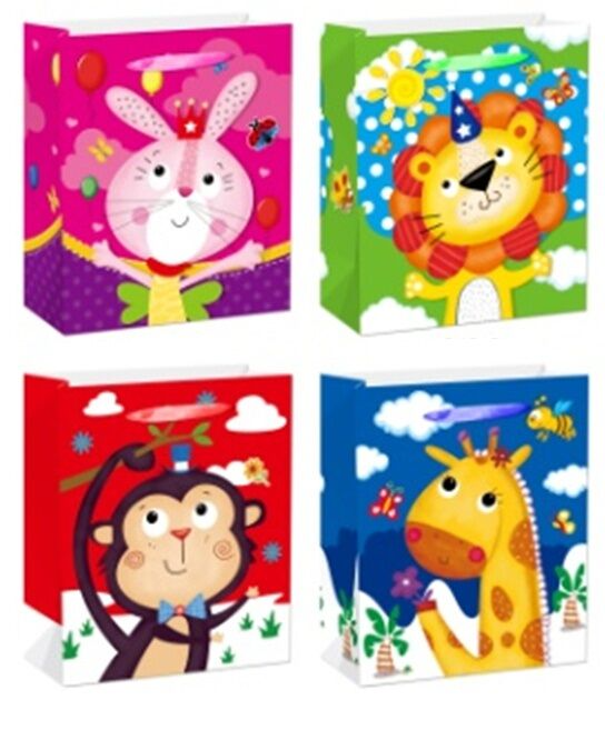 Пакет подарунковий С 57804 (360) 4 види, "Звірятка", МАЛИЙ