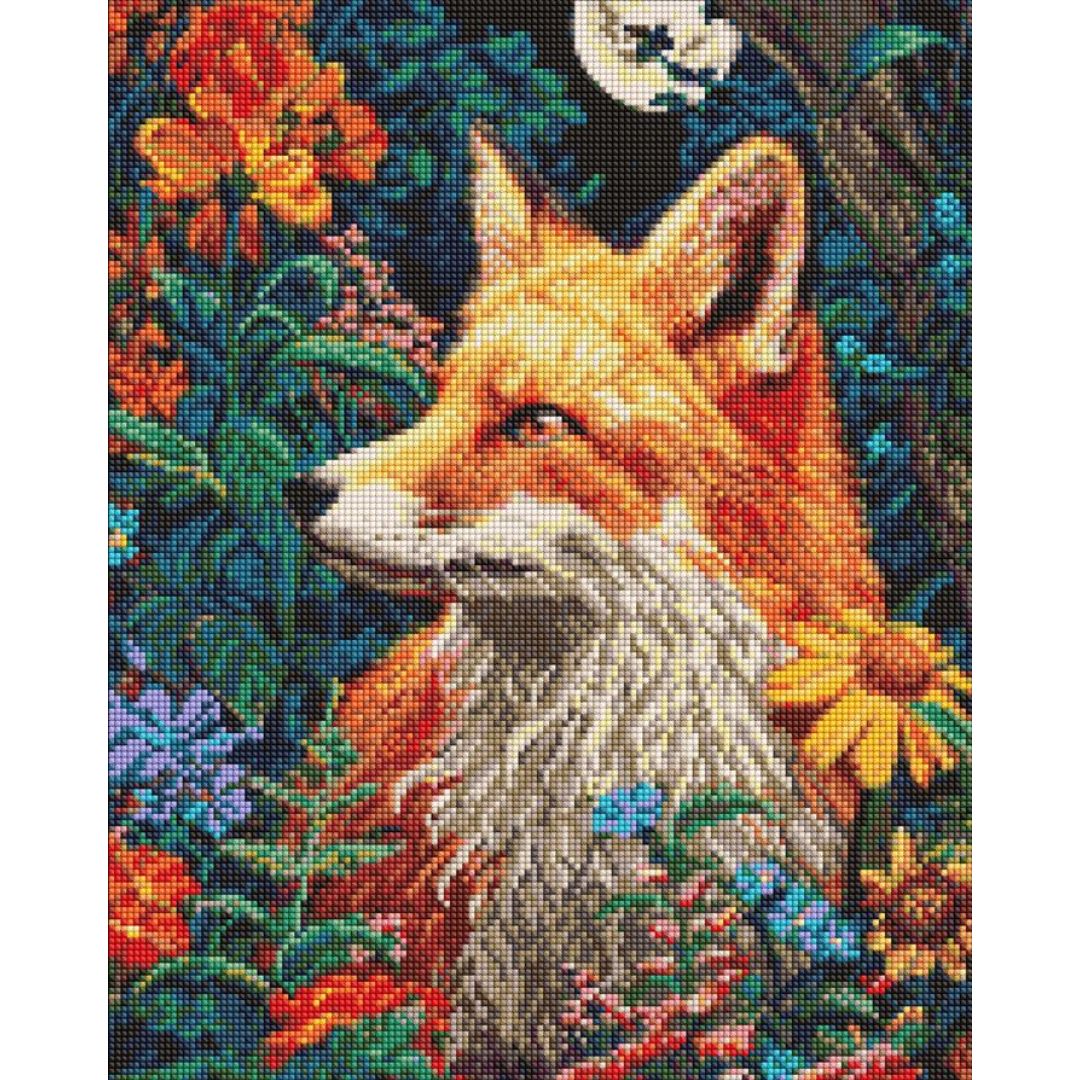 Набір з алмазною мозаїкою "Загадковий ліс під рудими лапками" 40х50см