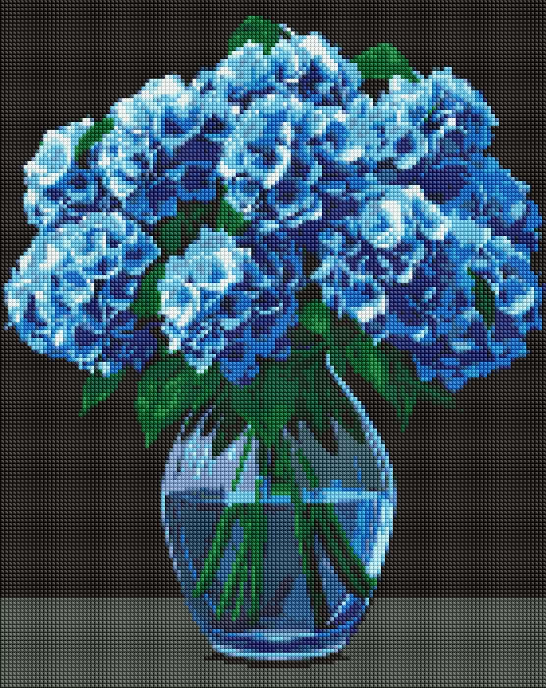 Набір з алмазною мозаїкою "Букет гортензій" з АВ стразами 40х50см